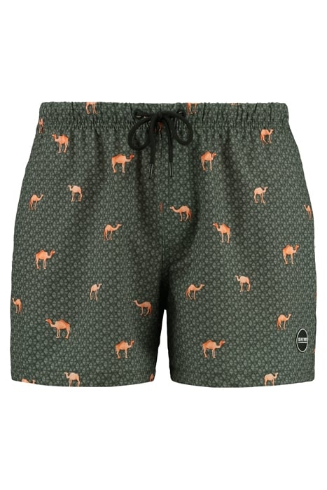 MEN SWIM SHORT DESERT CAMEL 4-WAY STRETCH CILANTRO GREEN 1