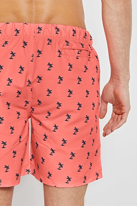 MEN SWIM SHORT SHIWI PALMTREE MICRO PEACH NEON ORANGE 4