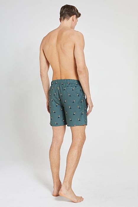 MEN SWIM SHORT TUCAN MICRO PEACH CILANTRO GREEN 4