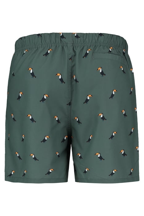 MEN SWIM SHORT TUCAN MICRO PEACH CILANTRO GREEN 6