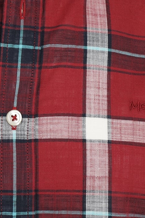 COTTON CHECK SHIRT L/S RF DARK RED 5