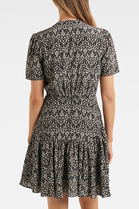 NIA SHORT SLEEVE TIERED MINI DRESS ODESSA TILE 2