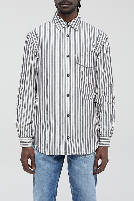 CLOSED MEN RELAXED BUTTON DOWN SHIRT DARK NIGHT 1