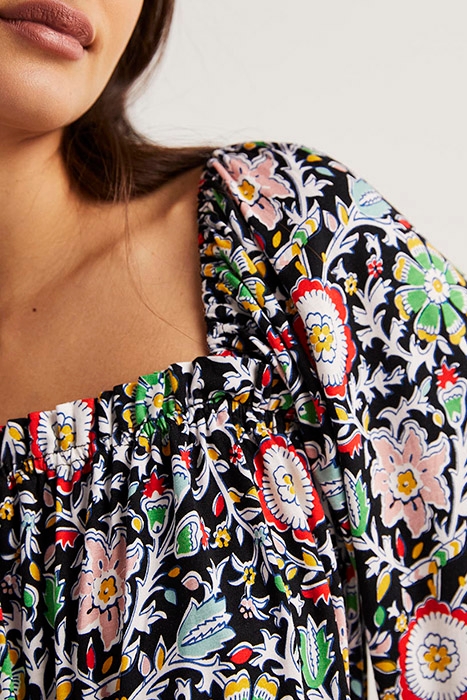 SQUARE NECK SWING JERSEY TOP CHK 4