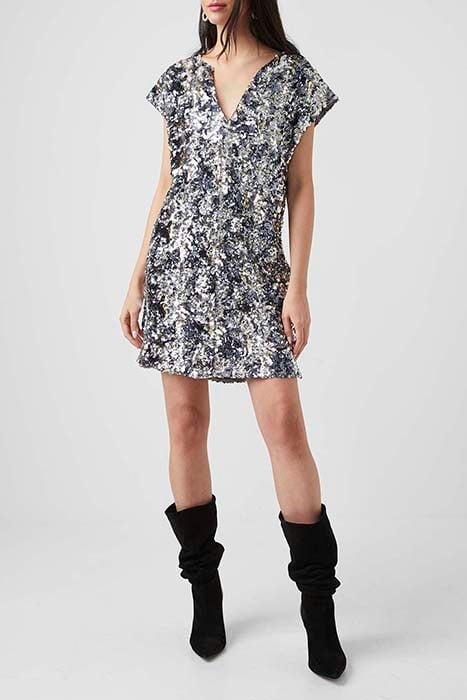 BILAZ CAMO SEQUIN DRESSES SILVER 1