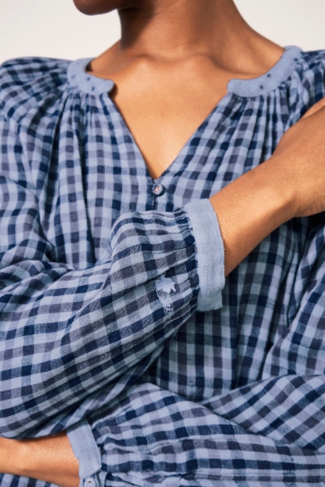 NIGHTSKY CHECK PJ TOP BLUE MULTI 2