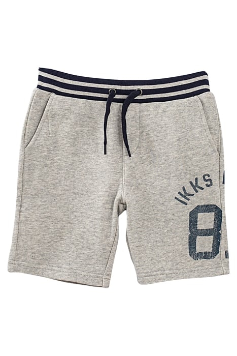 BOYS’ MEDIUM GREY MARL AND NAVY SWEATSHIRT FABRIC BERMUDAS 1