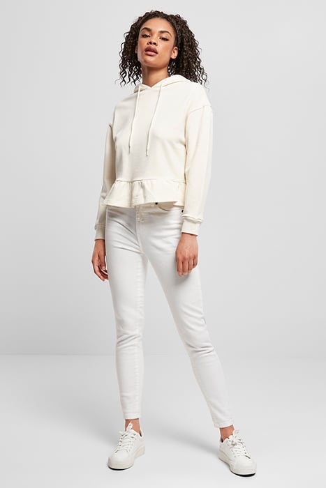 LADIES ORGANIC VOLANTS HOODY WHITESAND 4