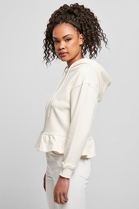 LADIES ORGANIC VOLANTS HOODY WHITESAND 6