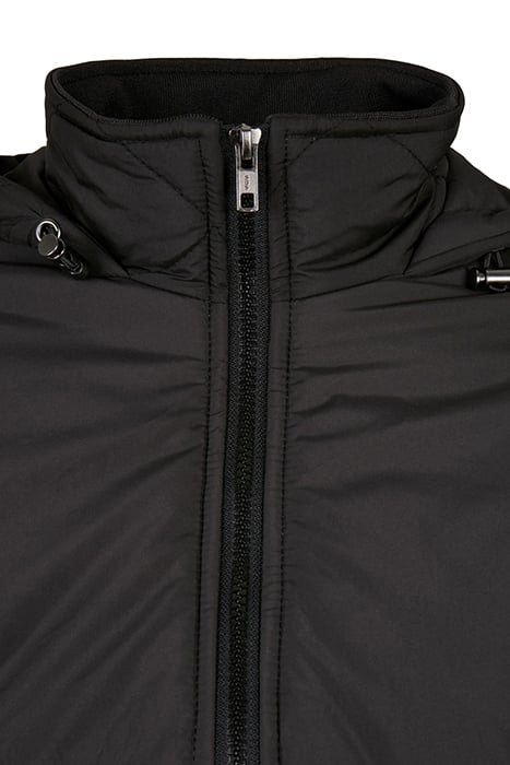 LADIES OVERSIZED DIAMOND QUILTED PULL OVER JACKET BLACK 7