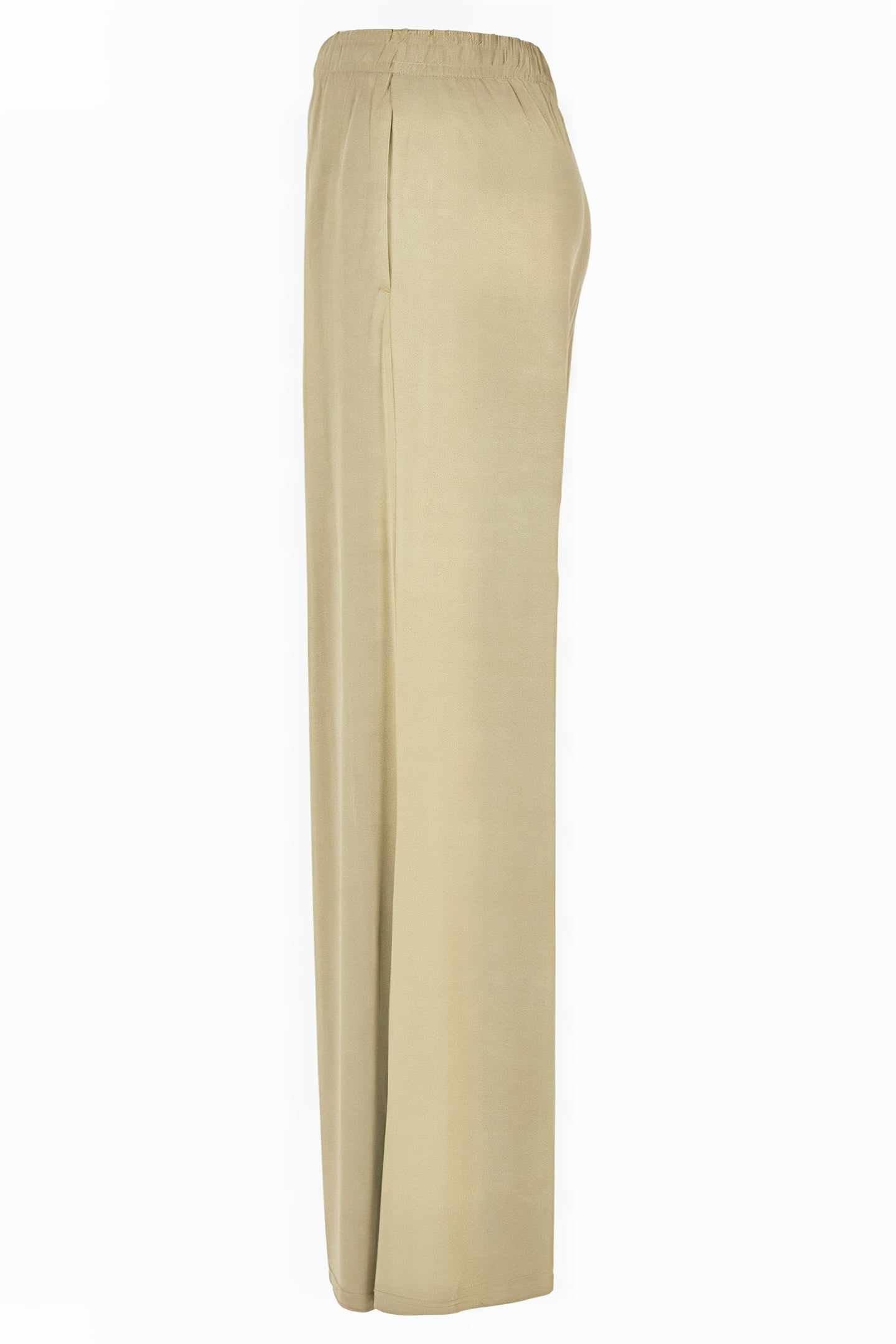 LADIES MODAL WIDE LEG PANTS KHAKI 8