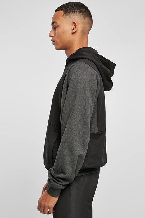 CUT ON SLEEVE HOODY BLACK/CHARCOAL 5