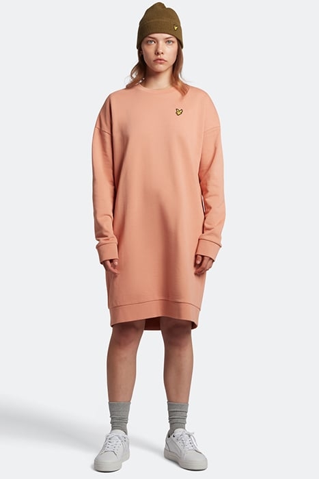 SWEATSHIRT DRESS W795 DUSTY PEACH 3