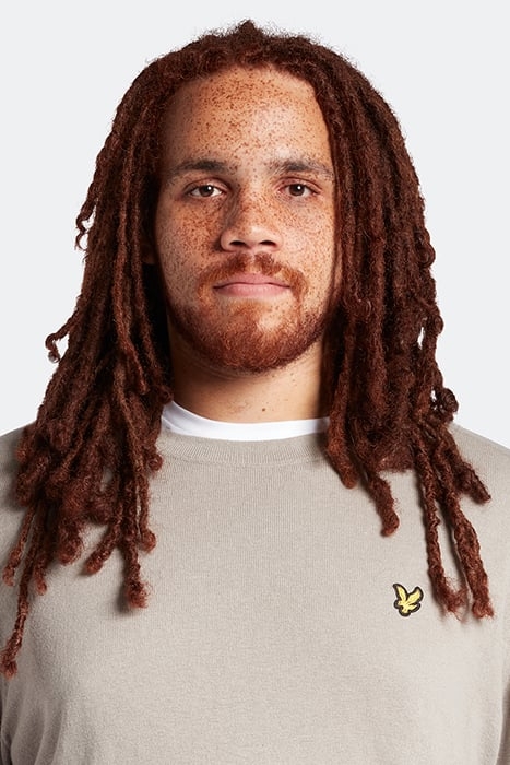 COTTON MERINO CREW JUMPER W783 KHAKI SMOKE 4