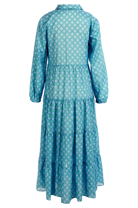 LONG DRESS LS VOLANTS BLUE 6