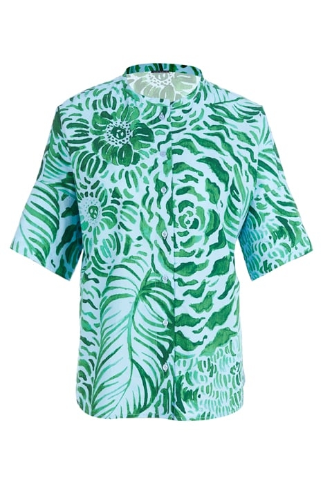 SHIRT 3/4SL BTN CLOSURE BLUE 2