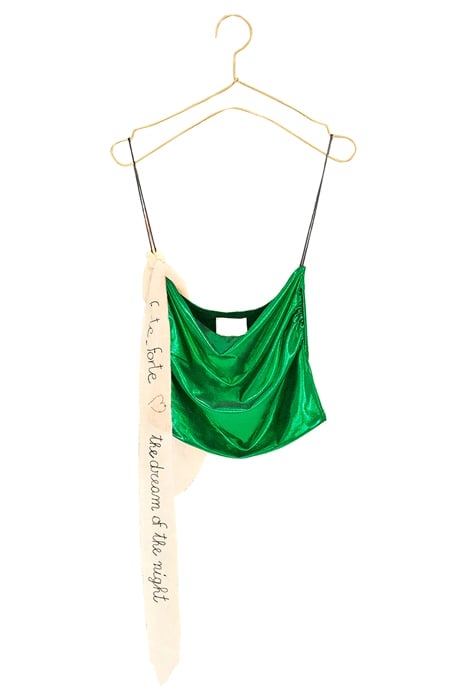 BANDEAU CHIC LAMINATED JERSEY VERDE 1