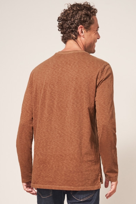 LONG SLEEVE ABERSOCH TEE DEEP BROWN 2