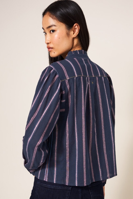 PAIGE STRIPE SHIRT NAVY 3