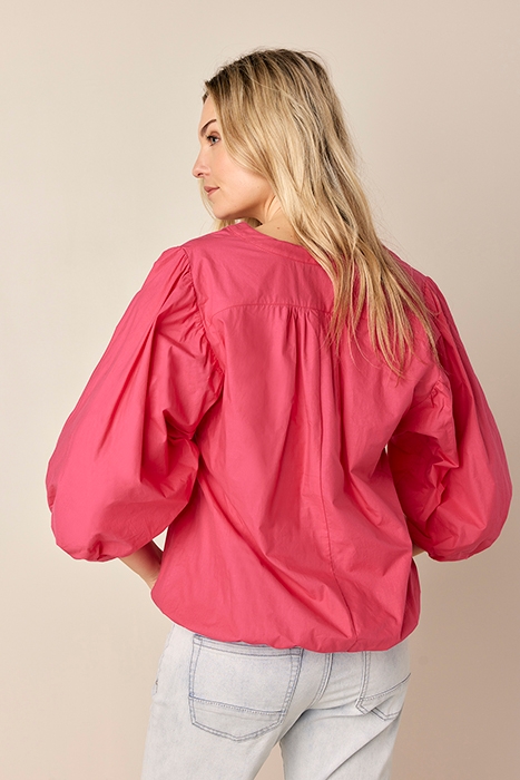 TOP PUFFY SLEEVES COTTON RASPBERRY PINK 2