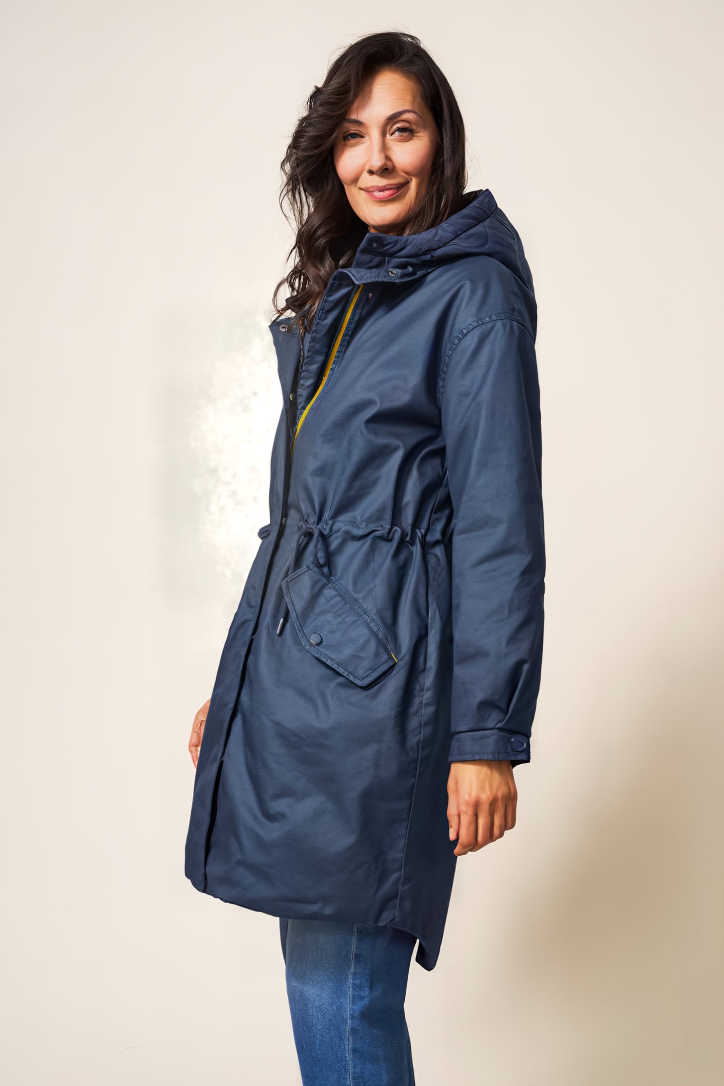 RILEY COATED COTTON PARKA DARK NAVY 2