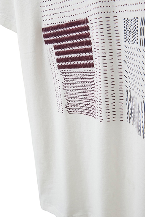PATCHWORK GRAPHIC T-SHIRT NATURAL WHITE 3