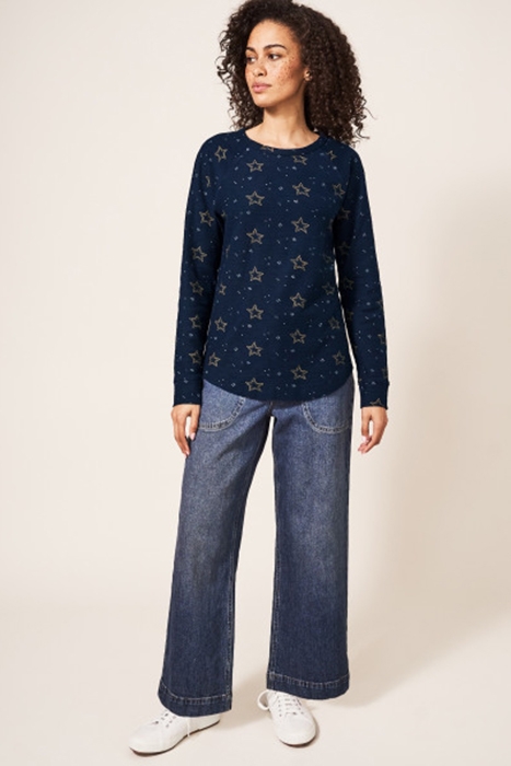 GLOIRA TEE NAVY PRINT 4