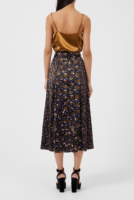 INRGID INU SATIN DRAPE SKIRT BLACK MULTI 2