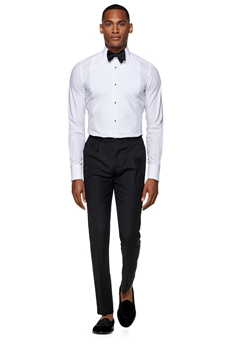 WHITE SLIM FIT TUXEDO SHIRT 3