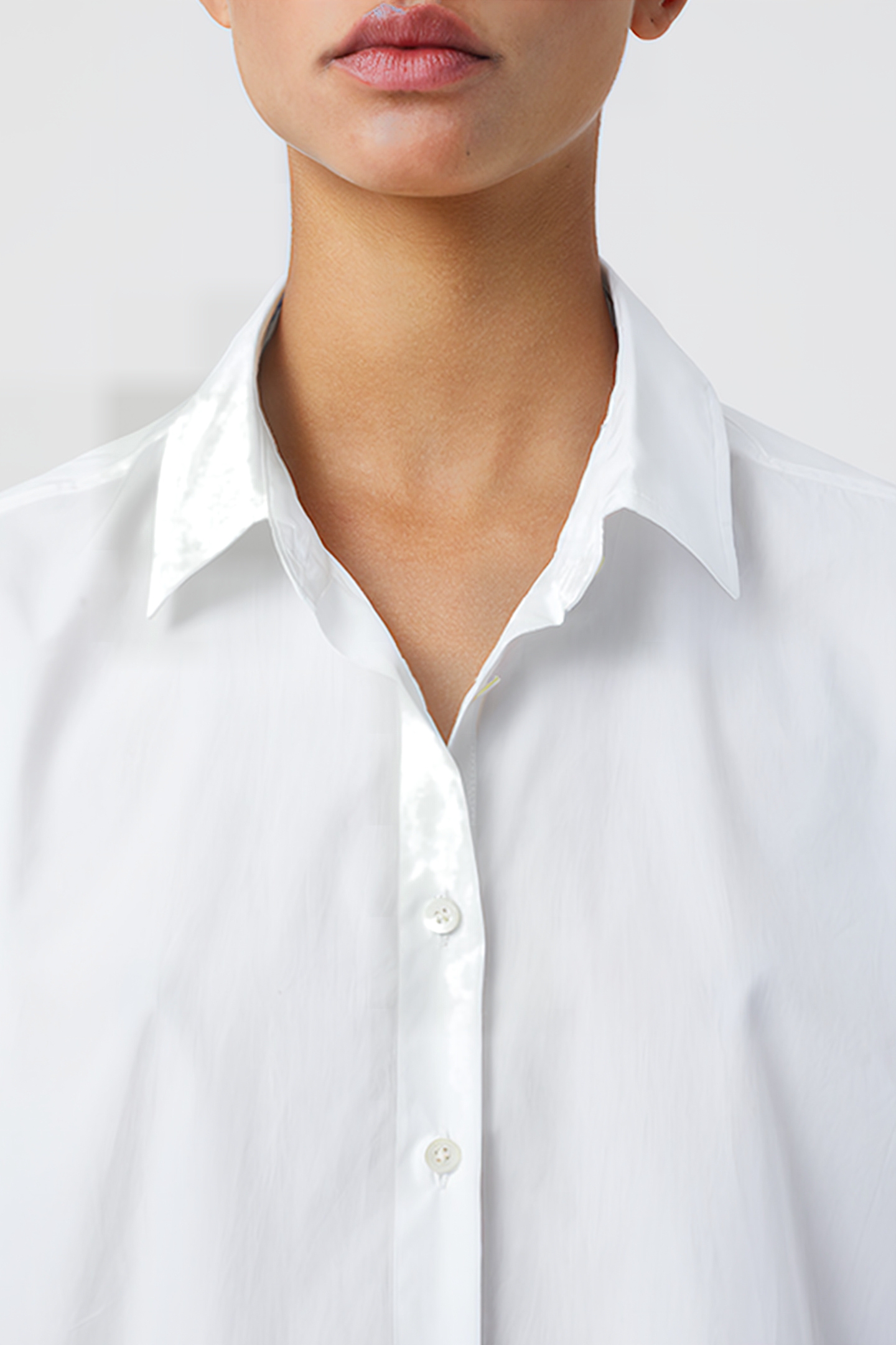 WOMEN GATHERED SHIRT SHIRTS & BLOUSES WHITE 4