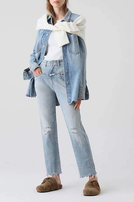 WOMEN PEDAL PUSHER JEANS LIGHT BLUE 5