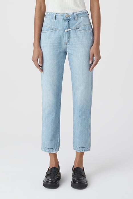 WOMEN PEDAL PUSHER JEANS LIGHT BLUE 1