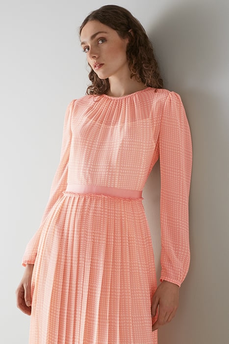 AVERY MIDI DRESS PINK/CREAM 3