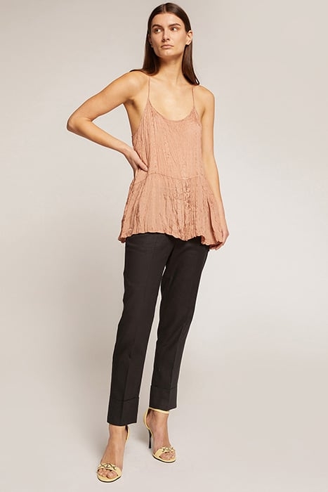 CRINKLED EFFECT SATIN TOP ROSE 3