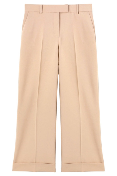 WIDE-LEG CROPPED TROUSERS WITH TURN-UP BROWN 4