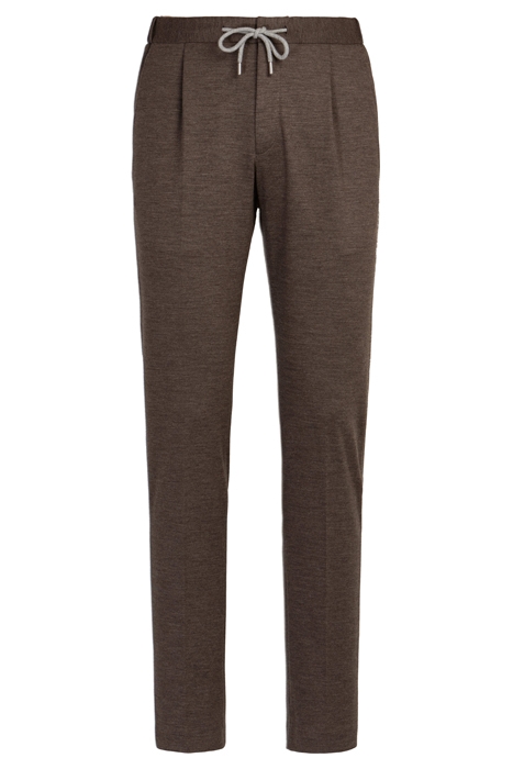 MID BROWN DRAWSTRING AMES TROUSERS 2