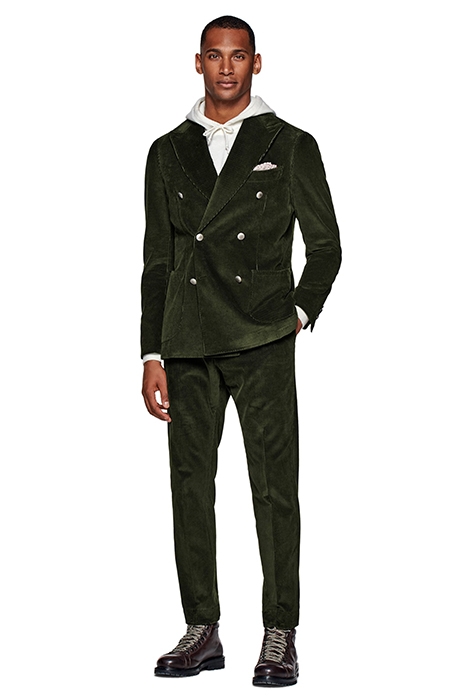 DARK GREEN PLEATED BRADDON TROUSERS 4