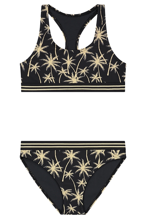 GIRLS CHARLIE BIKINI SET VACATION PALM BLACK 1