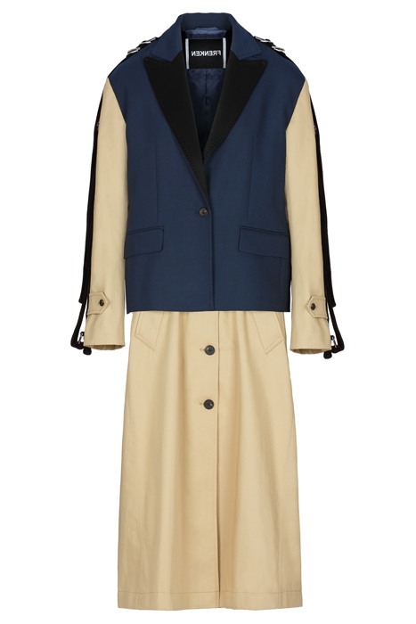 STRAP COAT NAVY BEIGE 3