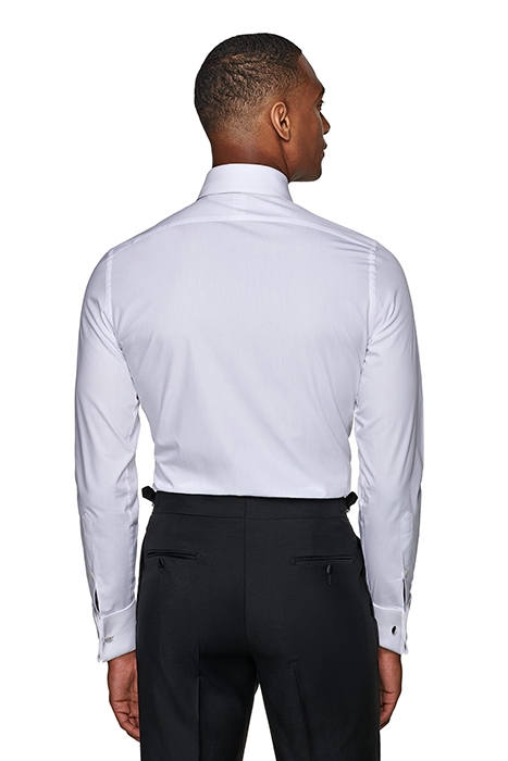 WHITE SLIM FIT TUXEDO SHIRT 2