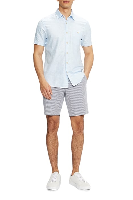 CIVICHE SS PLAIN LINEN SHIRT LT-BLUE 3