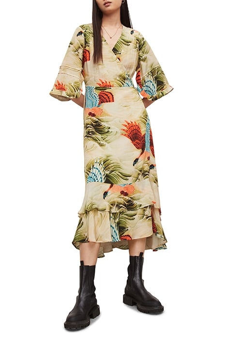 DELANA SWOOP DRESS OLIVE GREEN 3