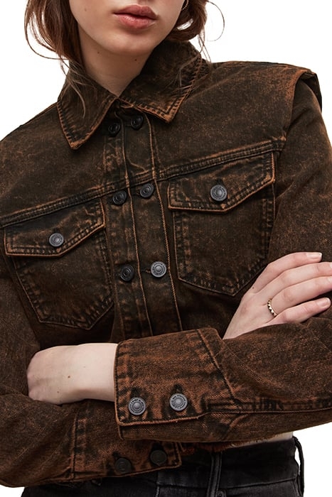 PAT DENIM JACKET MUSTARD BLACK 6