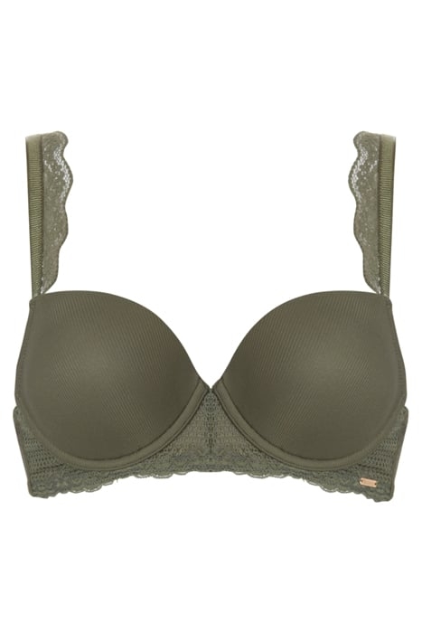 CO BRA TSHIRT DONNA MICRO RIB ARMY KHAKI 1