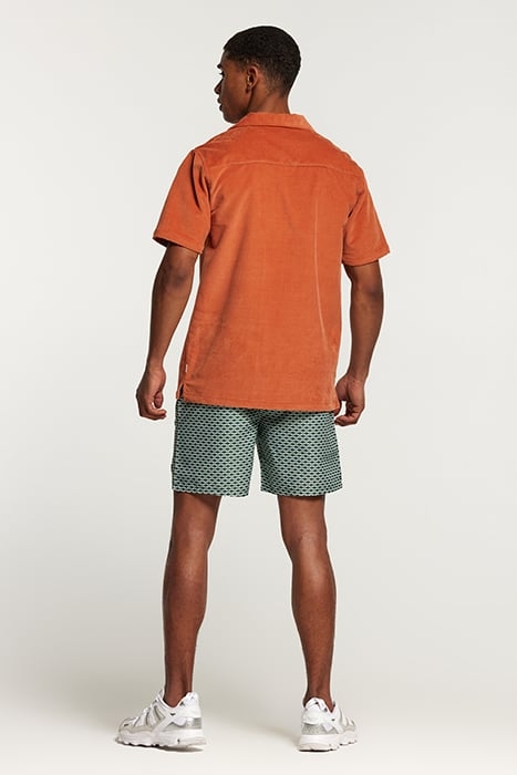 DAVE CORD SHORTSLEEVE SHIRT AUTUMN BROWN 5