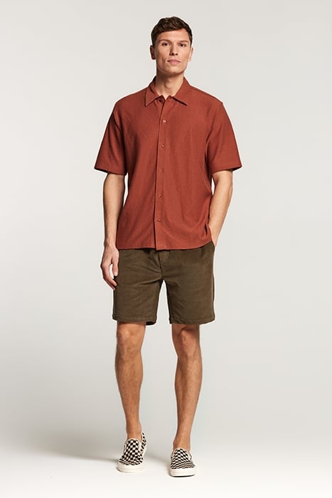 ALEC SHORTSLEEVE SHIRT CHAI BROWN 4