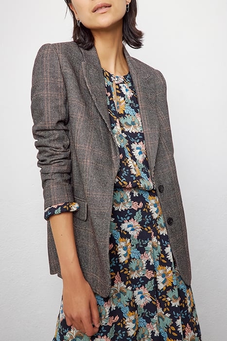 RETRO FLOWER PRINT ECOVERO® VISCOSE MIDI DRESS 5