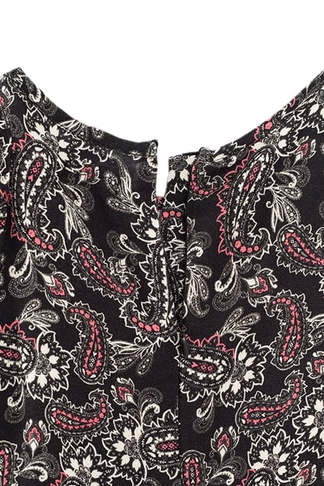 GIRLS’ BLACK PAISLEY PRINT BLOUSE BLACK 4