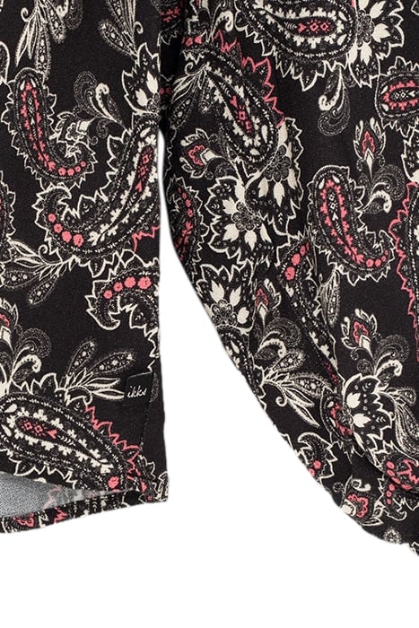 GIRLS’ BLACK PAISLEY PRINT BLOUSE BLACK 5