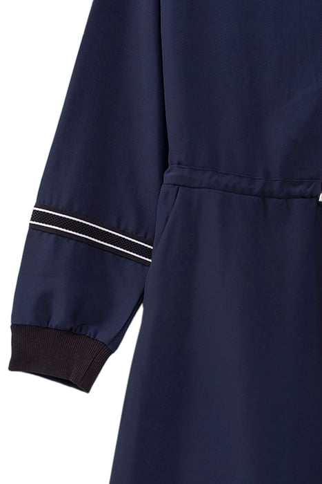 NAVY BLUE RIBBED ZIPPED DRESS 5